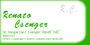 renato csenger business card